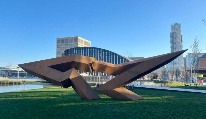 Phoenix and Dragon, 2024, Corten, L 13m, Sculptura II 2024, Brussels, Belgium