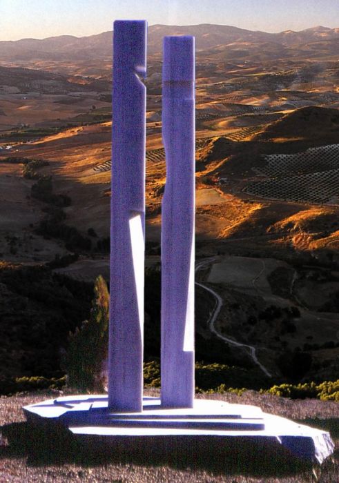 Puerta del Sol, Macael Marble 1999, H2,2m, Art award of the Province, of Almeria 1999